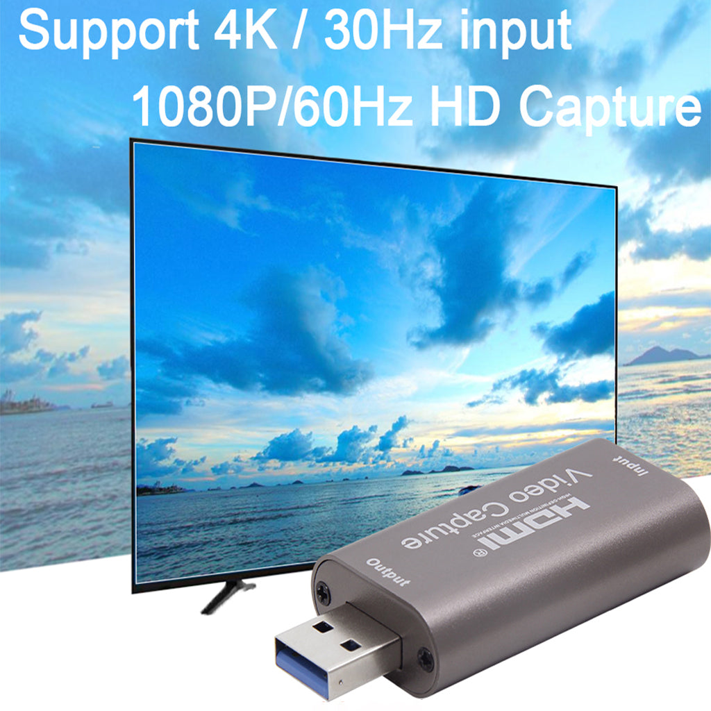 HDMI to USB3.0 Video Capture Adapter 1080P 4K Dongle Card for DSLR Camcorder