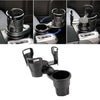 2 in 1 Multifunction Car Double Cup Holder Water Bottle Drink Holder Mount