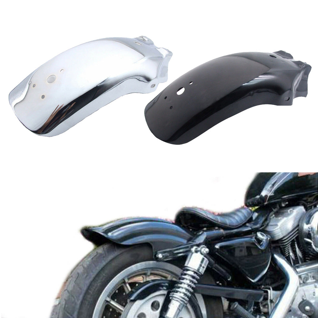 Motorcycle Rear Metal Fender Mudguard for Honda Yamaha Harley Chopper  Black