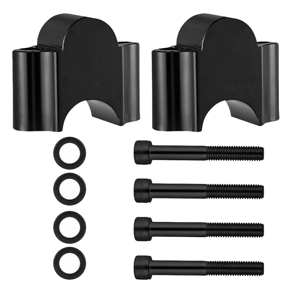 Universal Motorcycle Handlebar Riser Up Backs Bracket Kit 22mm Black