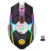 2.4G Wireless Gaming Mouse Rechargeable 7Key Backlit Mice 3 DPI Gears Black