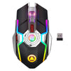 2.4G Wireless Gaming Mouse Rechargeable 7Key Backlit Mice 3 DPI Gears Black