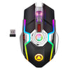 2.4G Wireless Gaming Mouse Rechargeable 7Key Backlit Mice 3 DPI Gears Black