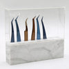 Eyelash Grafting Tweezers Acrylic Display Stand Holder Organizer White