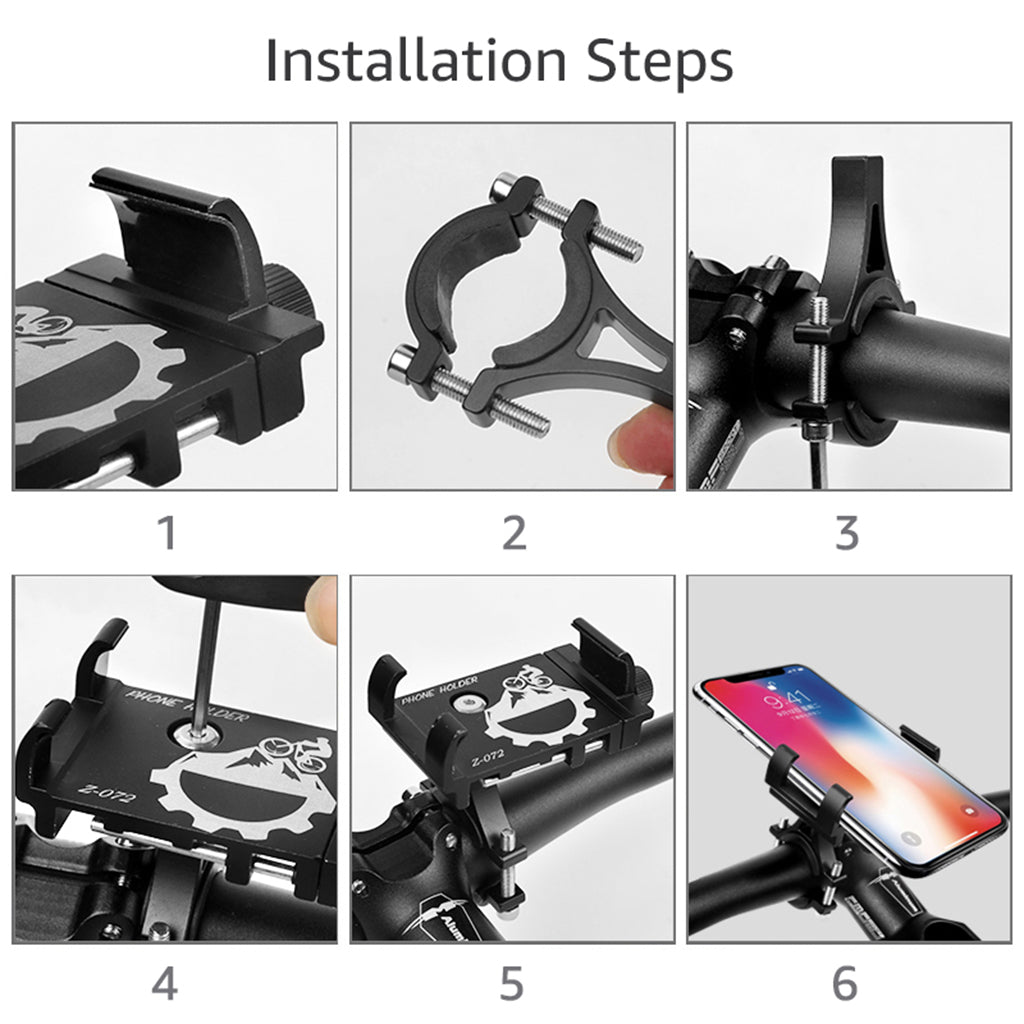 Bike Motorcycle Bicycle Handlebar Mount Holder Stand For 3.5"-6.5"  Titanium