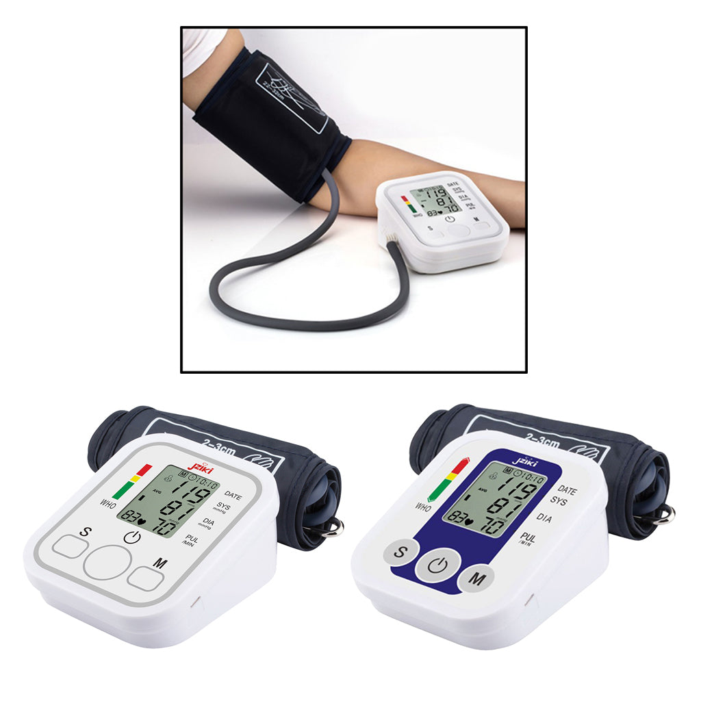 Digital Automatic Blood Pressure Monitor Upper Arm Machine White