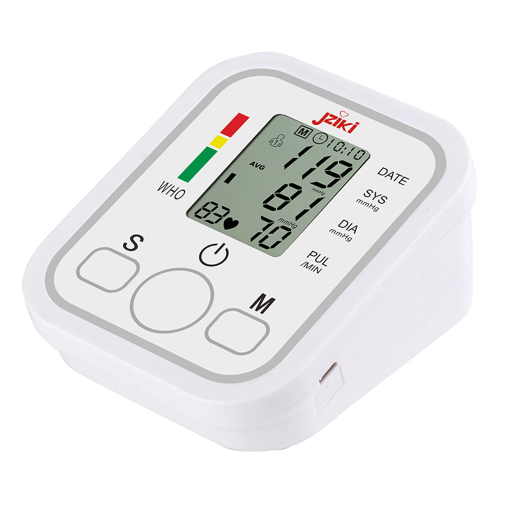 Digital Automatic Blood Pressure Monitor Upper Arm Machine White