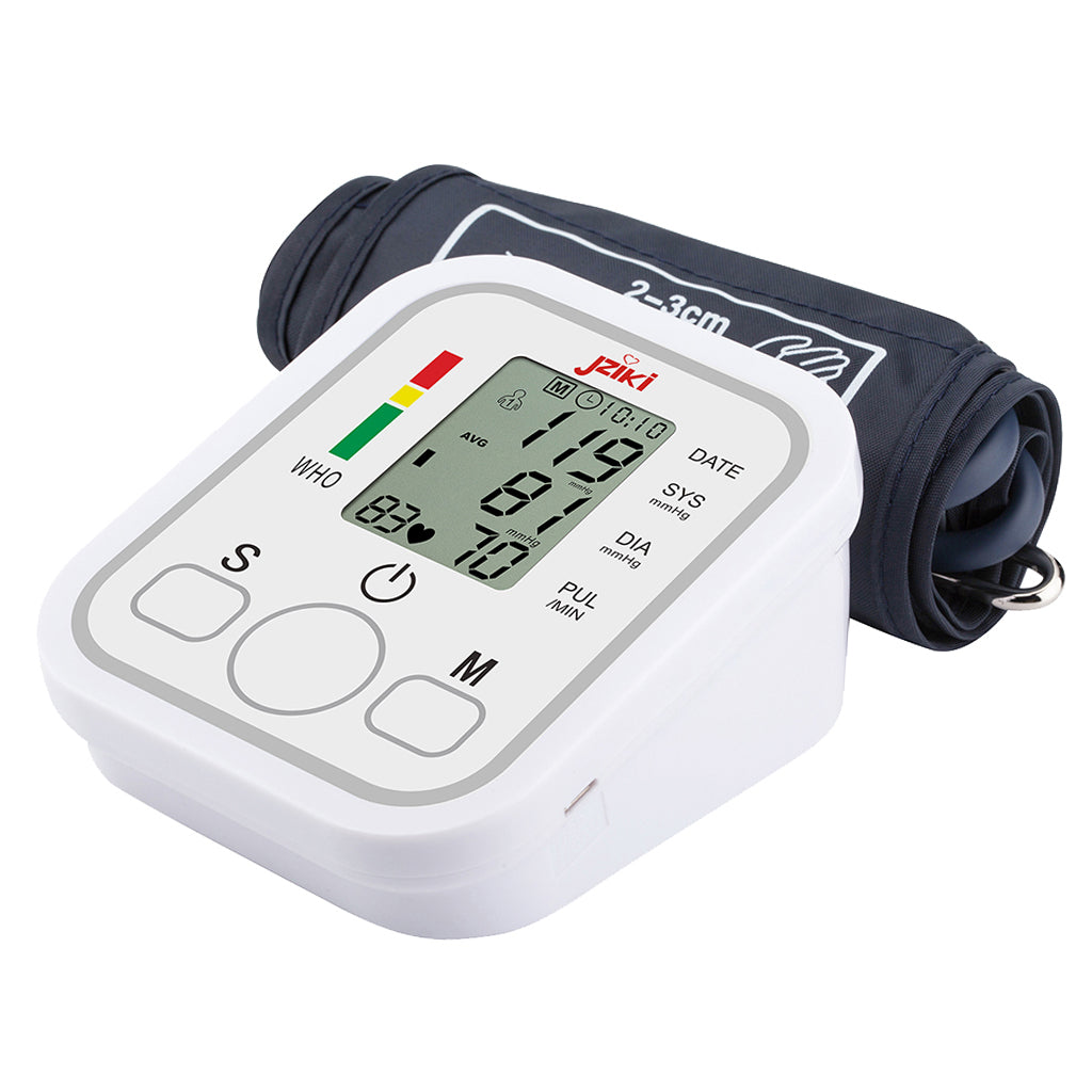 Digital Automatic Blood Pressure Monitor Upper Arm Machine White