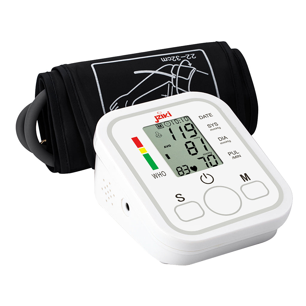 Digital Automatic Blood Pressure Monitor Upper Arm Machine White