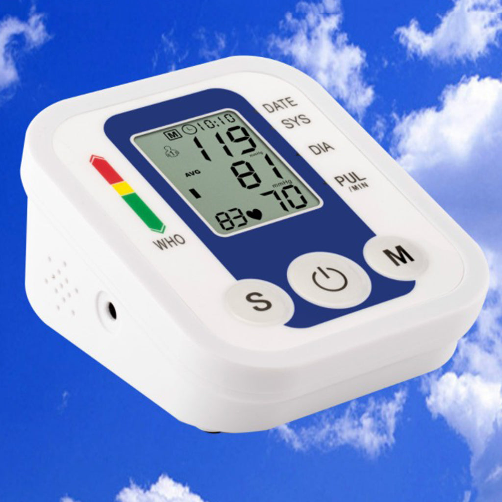 Digital Automatic Blood Pressure Monitor Upper Arm Machine Blue