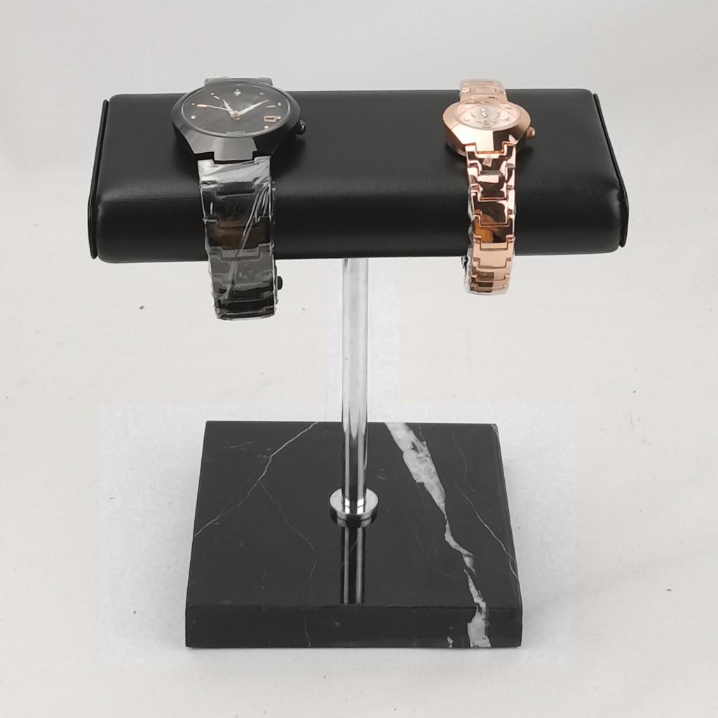 Stable Marble & PU Leather Watch Holder Display Stand for Showcase Style D