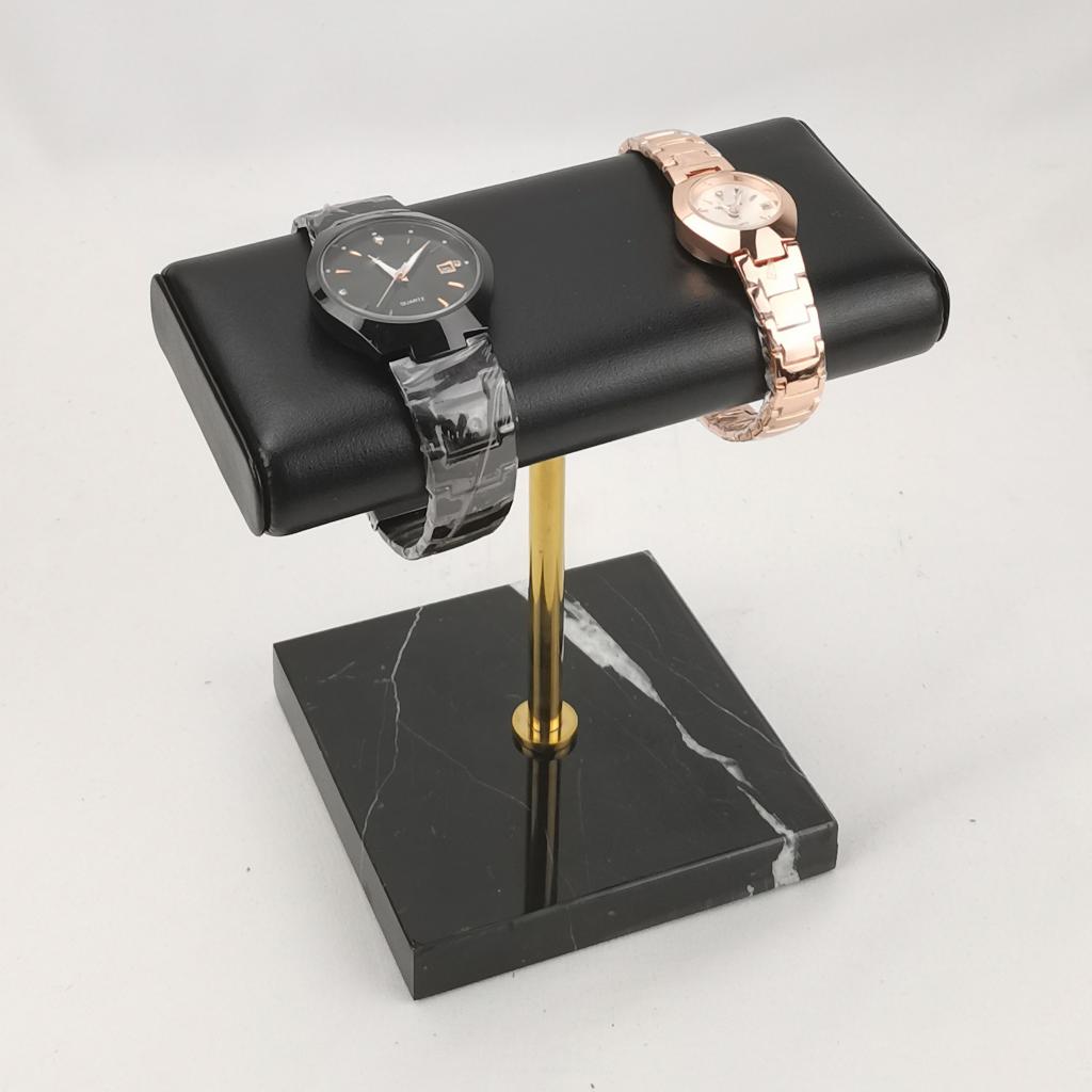 Stable Marble & PU Leather Watch Holder Display Stand for Showcase Style C