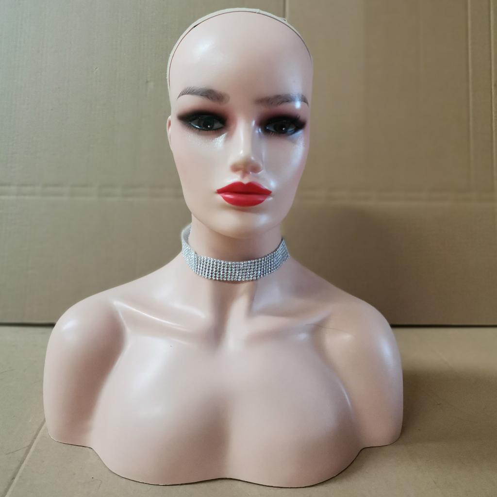 Female Mannequin Manikin Head Model Wig Glasses Hat Display Stand Skin