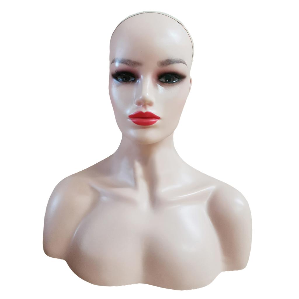 Female Mannequin Manikin Head Model Wig Glasses Hat Display Stand Skin