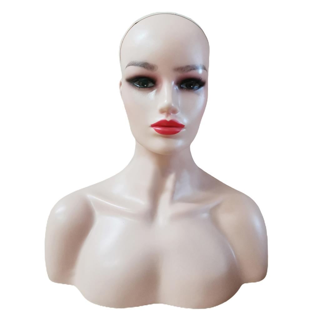 Female Mannequin Manikin Head Model Wig Glasses Hat Display Stand Skin