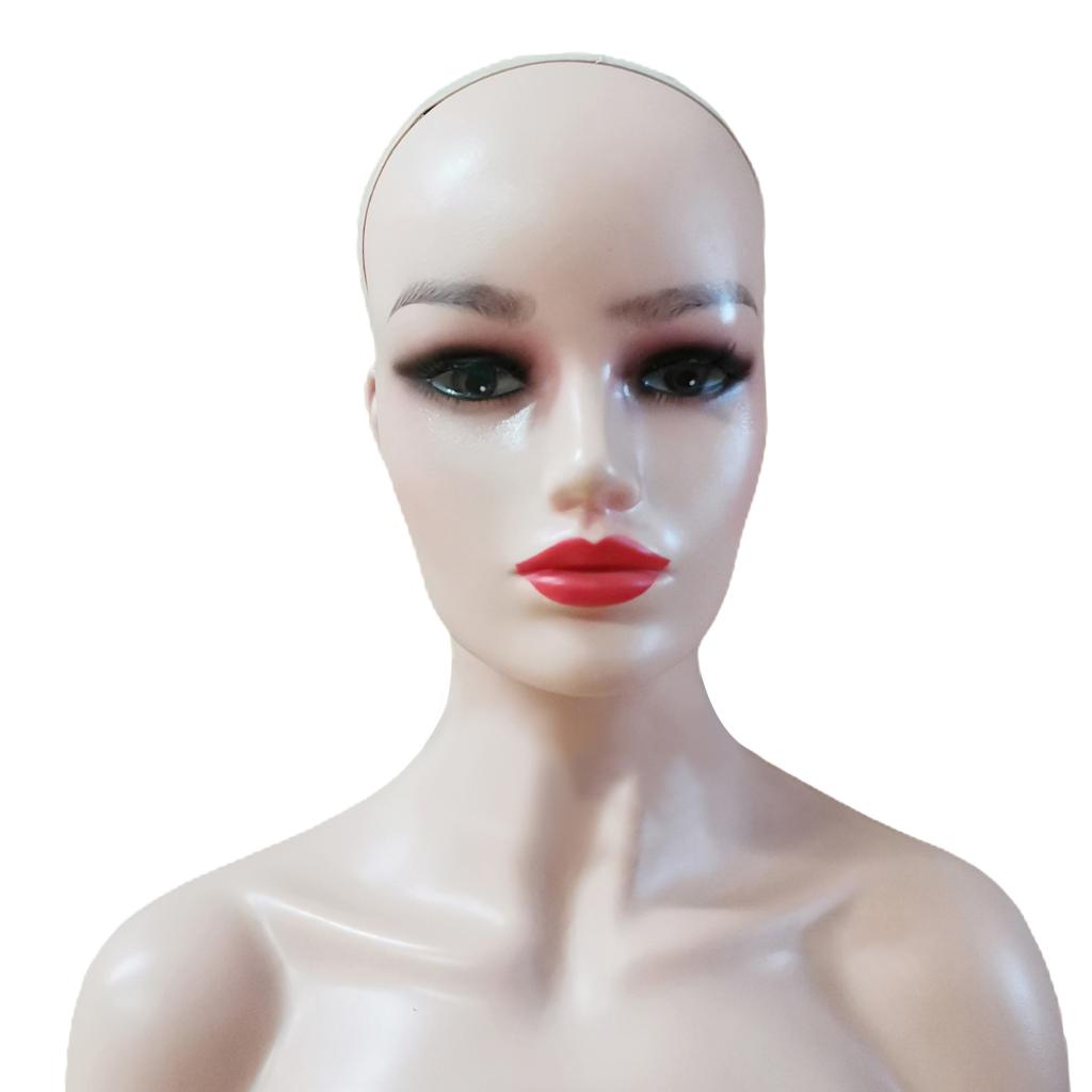 Female Mannequin Manikin Head Model Wig Glasses Hat Display Stand Skin