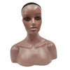 Female Mannequin Manikin Head Model Wig Glasses Hat Display Stand Dark Brown