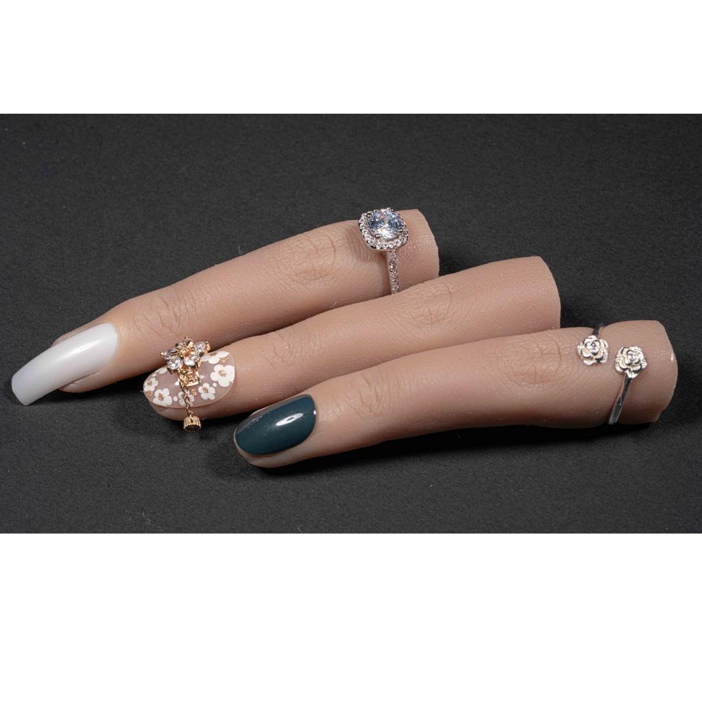 Silicone Nail Practice Finger 1:1 Mannequin Female Finger Model Fair skin