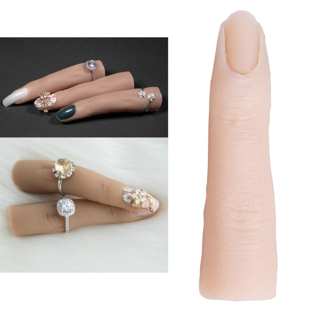 Silicone Nail Practice Finger 1:1 Mannequin Female Finger Model Fair skin