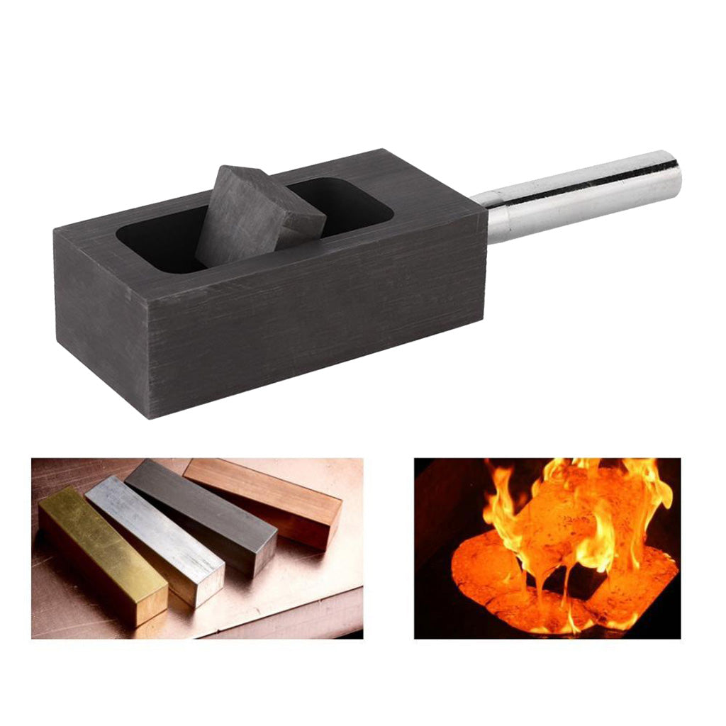 Graphite Casting Ingot Mold Melting Refining Scrap for Silver Gold 500g