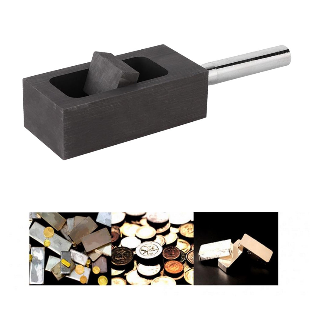 Graphite Casting Ingot Mold Melting Refining Scrap for Silver Gold 500g