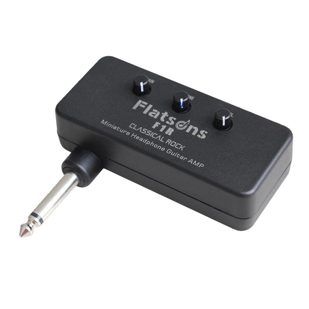 Practice Pocket Mini Headphone Guitar Amplifier 6.35mm Plug AUX Input Black