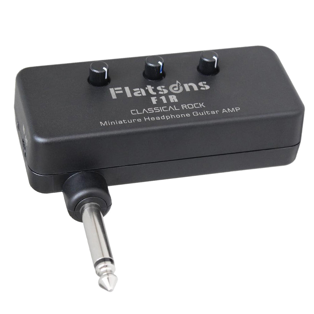 Practice Pocket Mini Headphone Guitar Amplifier 6.35mm Plug AUX Input Black