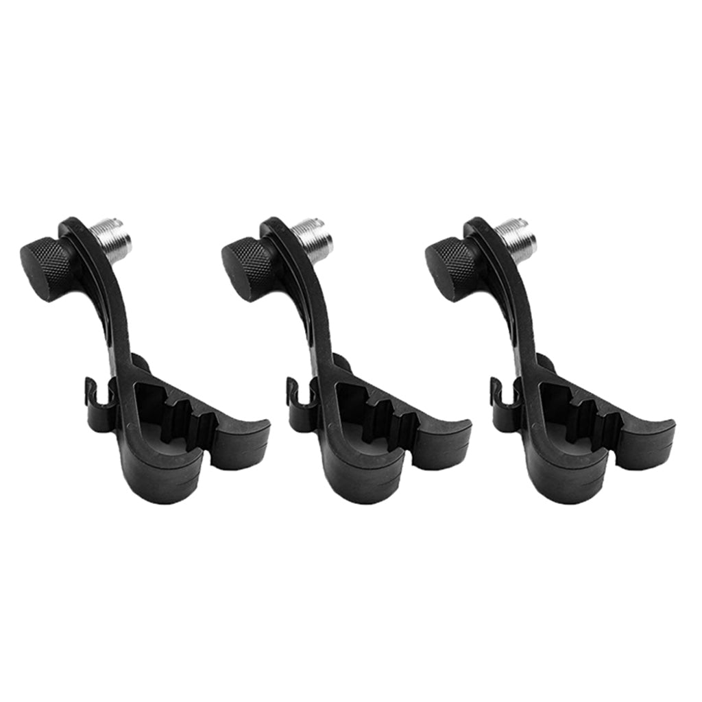 3PCS Adjustable Drum Clips Microphone Clip on Clamps Mount Mic Clips