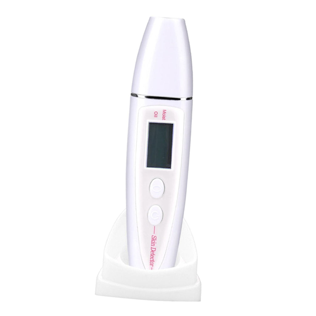 LCD Digital Skin Moisture / Oil Content Analyzer Facial Skin Care Tool White