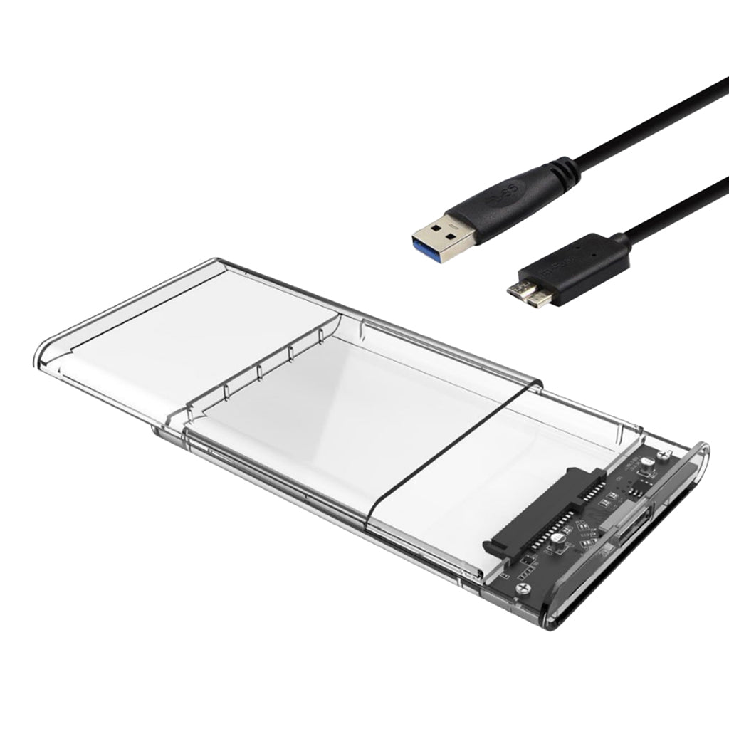 2.5inch SATA USB 3.0 HDD Hard Drive External Enclosure SSD Disk Box Case LED
