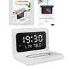 Load image into Gallery viewer, Multi-Function Alarm Clock Wireless Charger Modern Clock Thermometer White