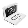 Load image into Gallery viewer, Multi-Function Alarm Clock Wireless Charger Modern Clock Thermometer White