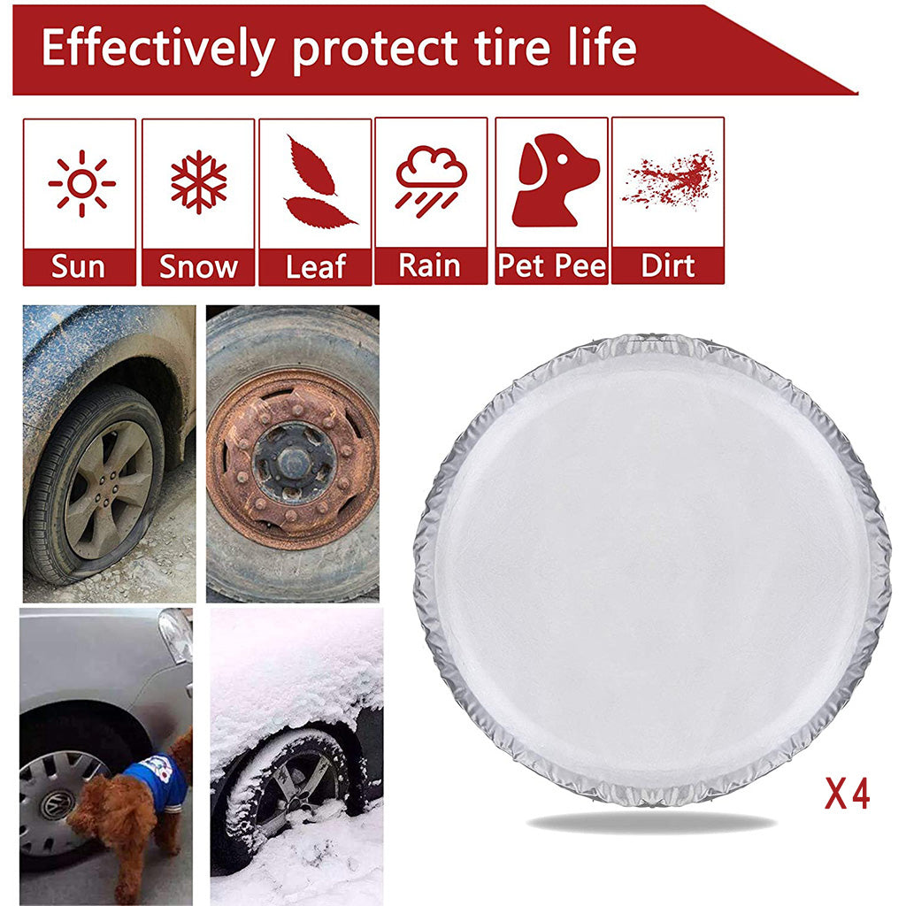 4pcs Car / Van Tyre Covers Tire Wheel All-weather Protection Covers