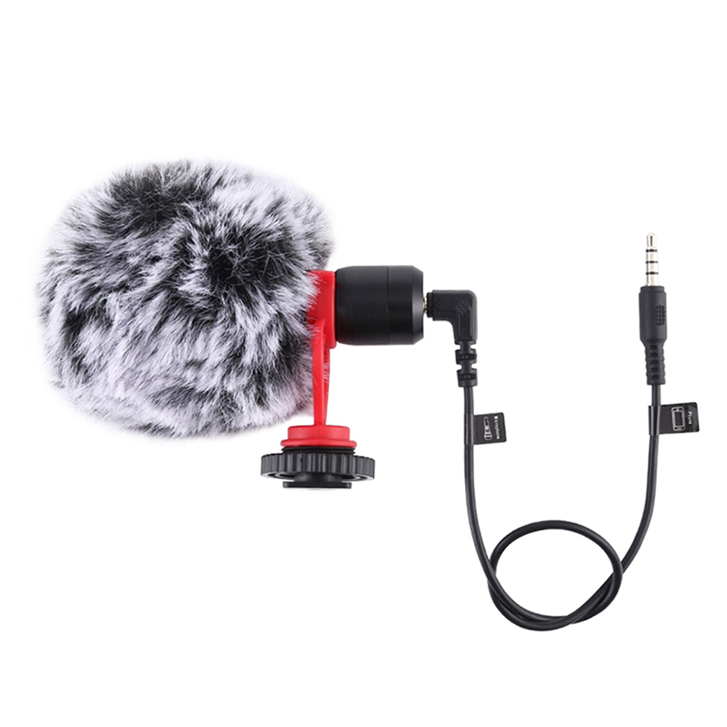 3.5mm Microphone Condensor Video Mic for iPhone Mobile Phones with Wind Muff