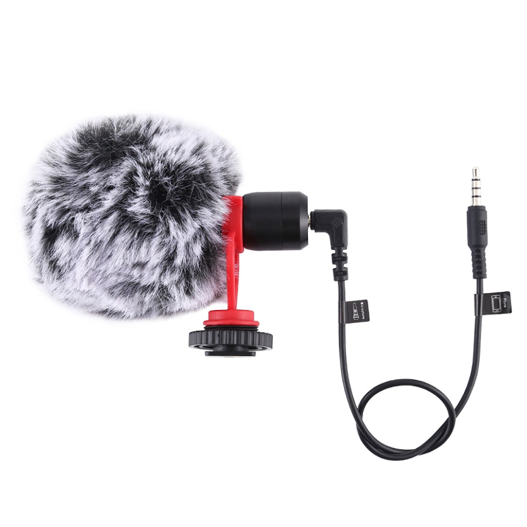 3.5mm Microphone Condensor Video Mic for iPhone Mobile Phones with Wind Muff