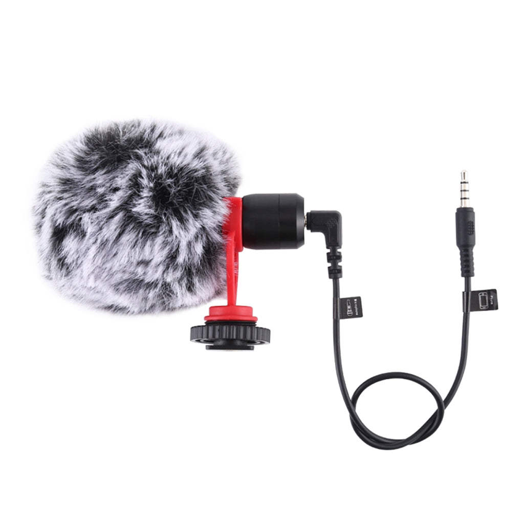 3.5mm Microphone Condensor Video Mic for iPhone Mobile Phones with Wind Muff