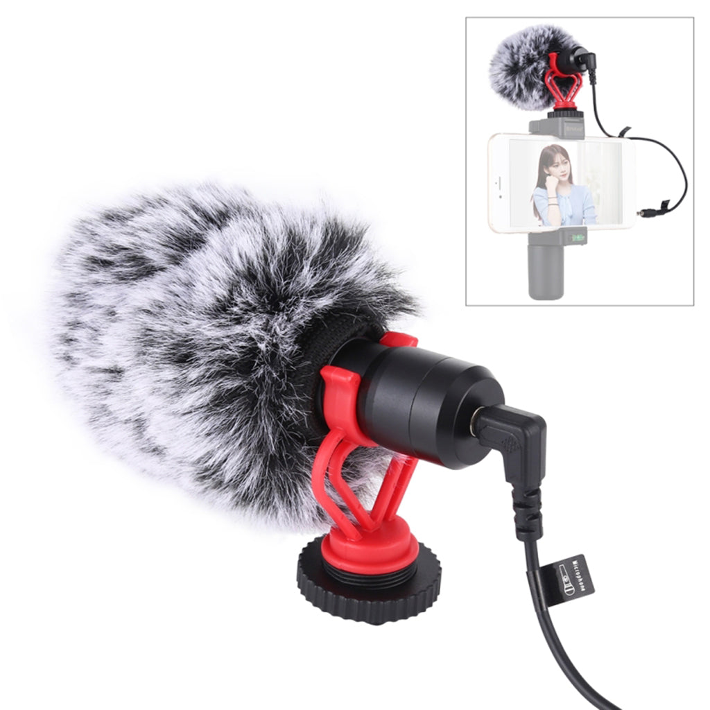 3.5mm Microphone Condensor Video Mic for iPhone Mobile Phones with Wind Muff