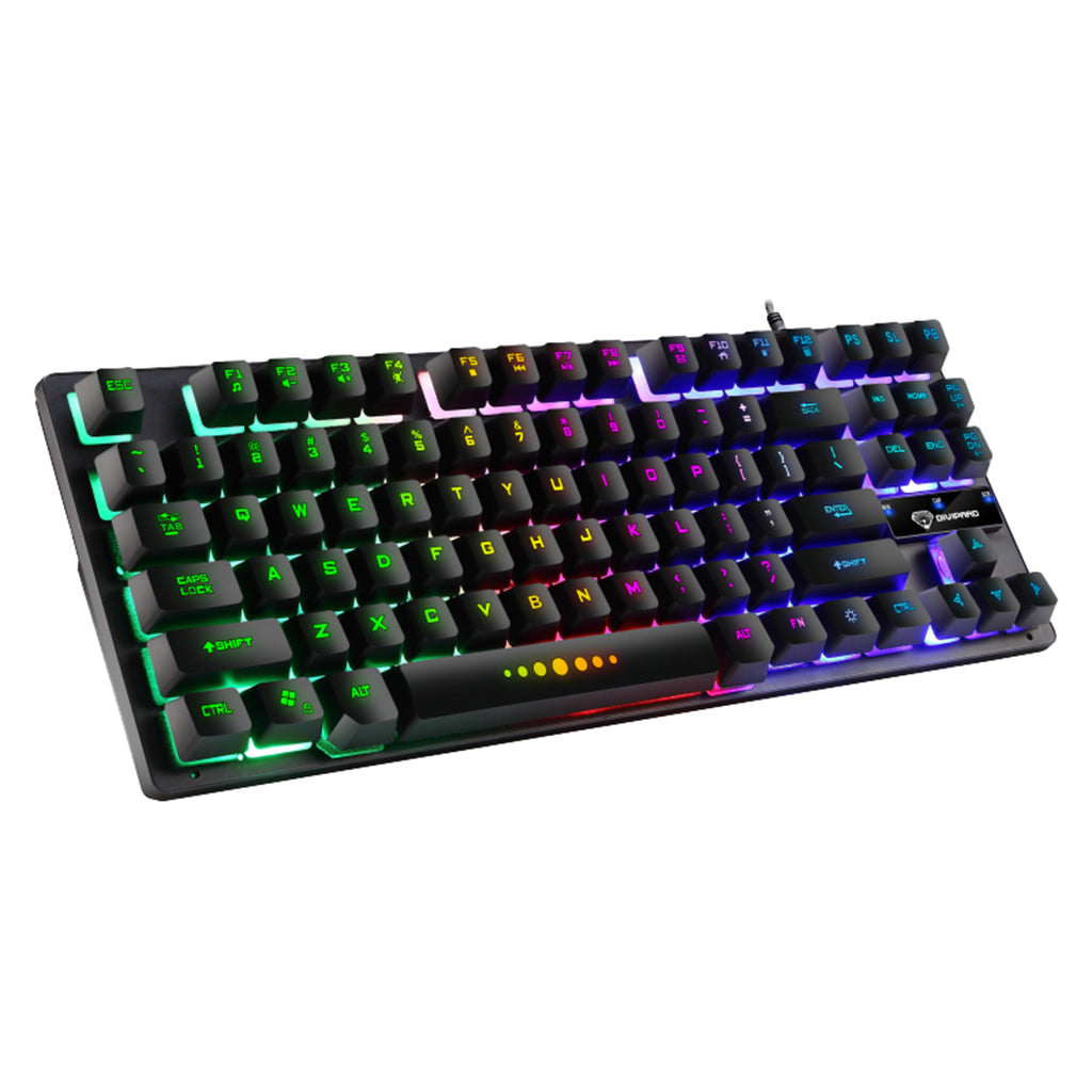 USB 87 Keys Mechanical Gaming Keyboard RGB LED Backlit for Windows PC Gamers