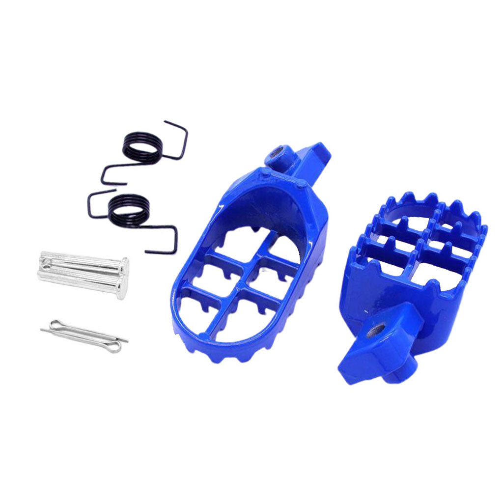 Blue CNC Aluminum Foot Pegs Footrest Pedals for Yamaha PW80 Pit Dirt Bike