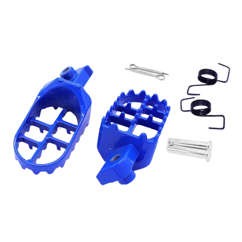 Blue CNC Aluminum Foot Pegs Footrest Pedals for Yamaha PW80 Pit Dirt Bike