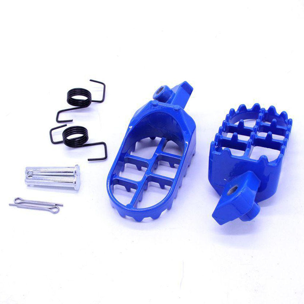 Blue CNC Aluminum Foot Pegs Footrest Pedals for Yamaha PW80 Pit Dirt Bike