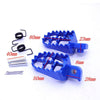 Blue CNC Aluminum Foot Pegs Footrest Pedals for Yamaha PW80 Pit Dirt Bike