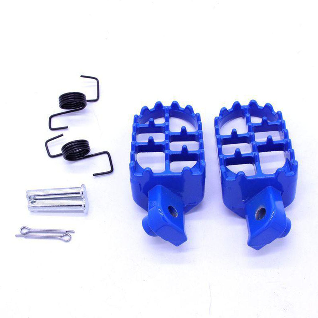 Blue CNC Aluminum Foot Pegs Footrest Pedals for Yamaha PW80 Pit Dirt Bike