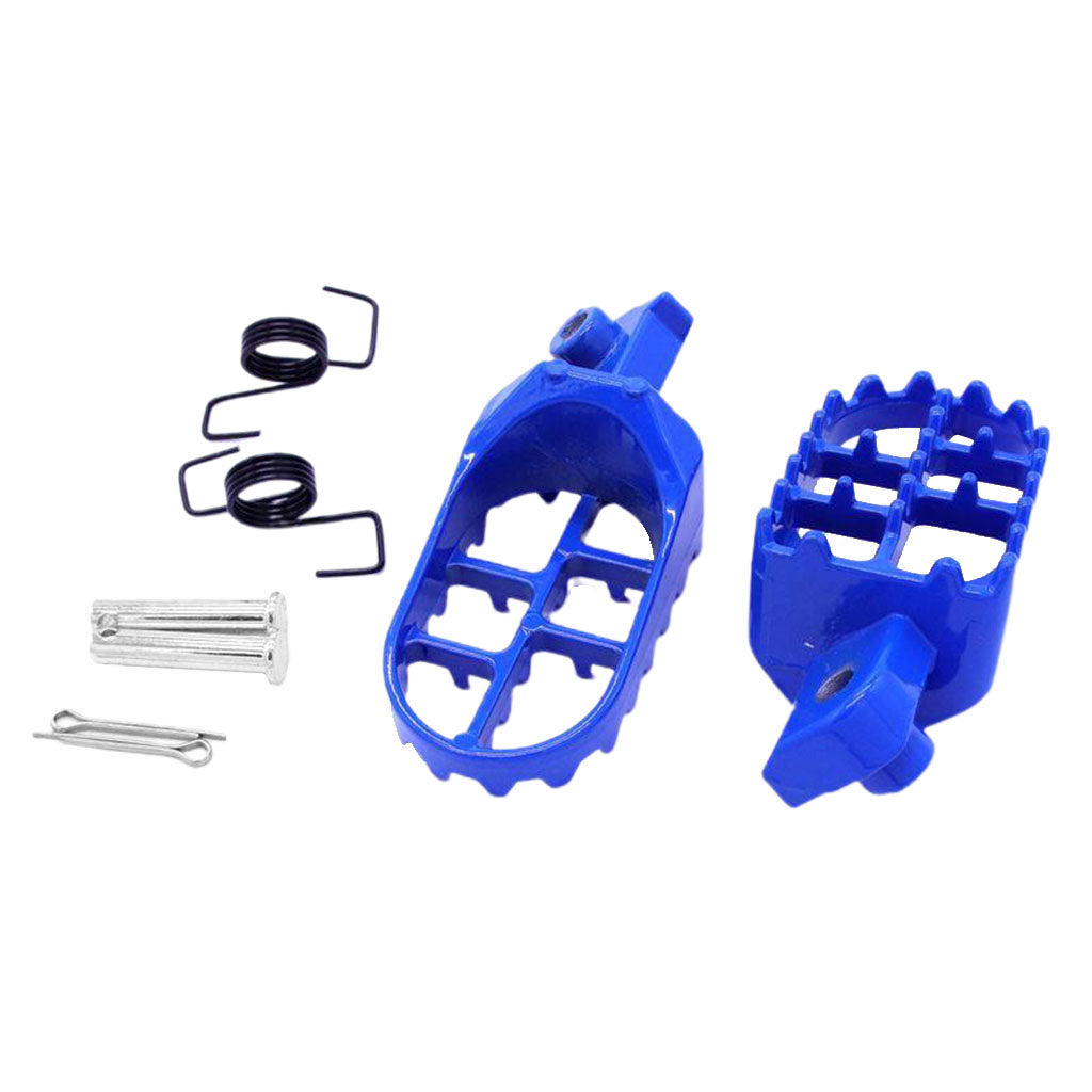 Blue CNC Aluminum Foot Pegs Footrest Pedals for Yamaha PW80 Pit Dirt Bike