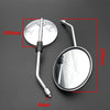 2pcs Motorcycle Back View Mirror for Electric Bicycle Moped, 8mm Thread