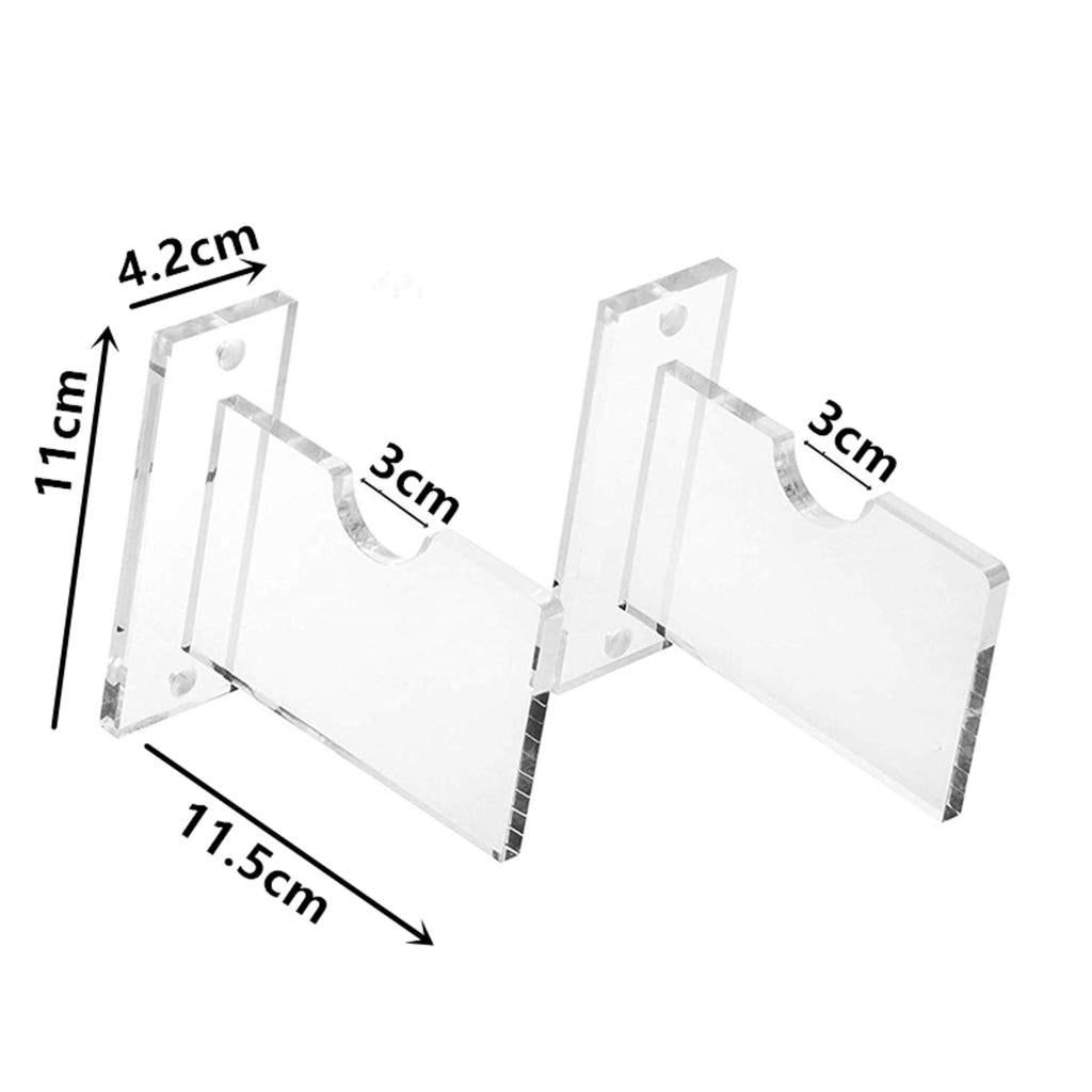 1 SET Acrylic Hockey Stick Wall Mount Display Rack Hockey Game Accessory