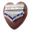 17 Key Kalimba Thumb Piano Finger Wood Musical Instrument Brown Heart