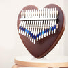 17 Key Kalimba Thumb Piano Finger Wood Musical Instrument Brown Heart