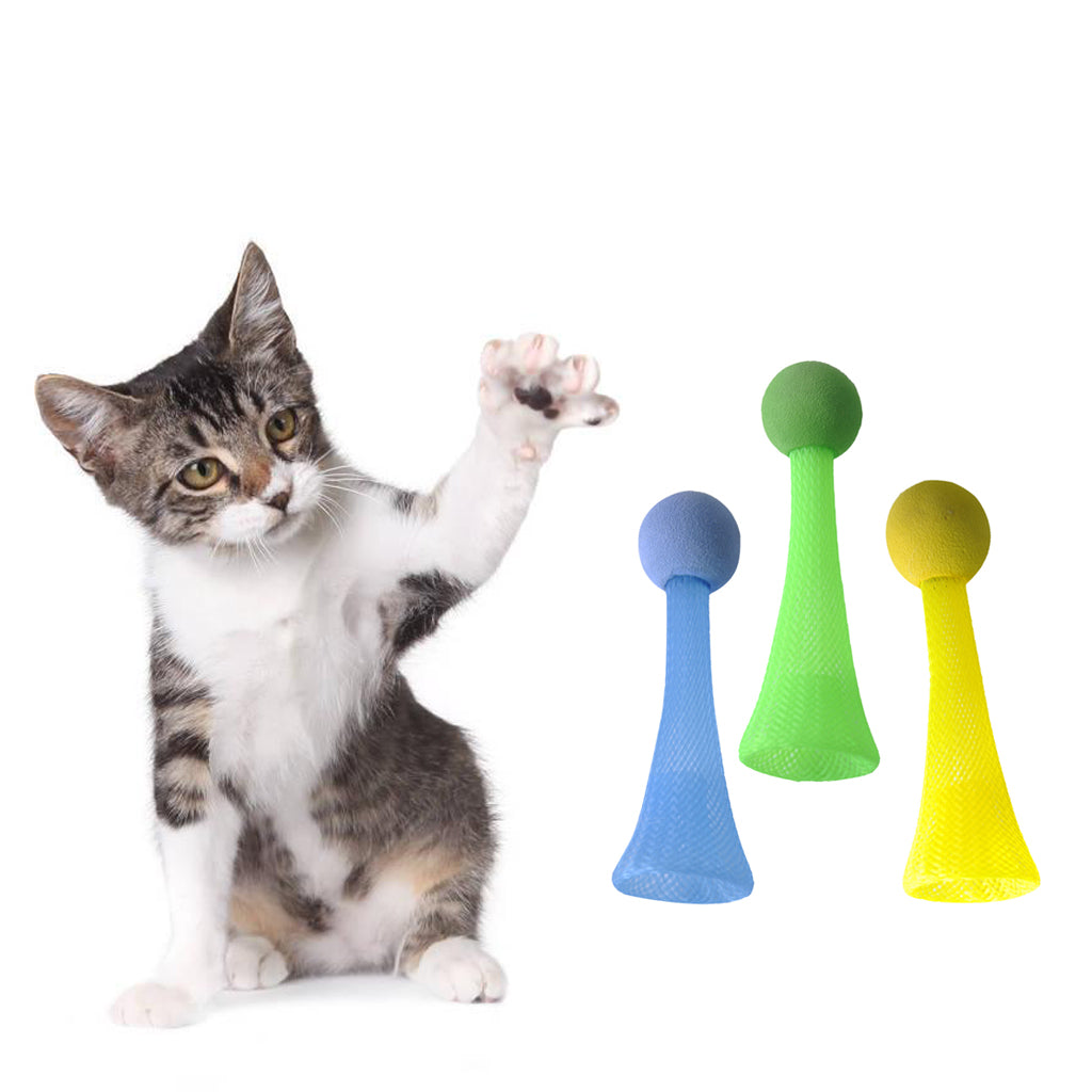 3pcs Cat Toy Flash Jumping Ball Tease Cat Bouncy Ball Pet Toy