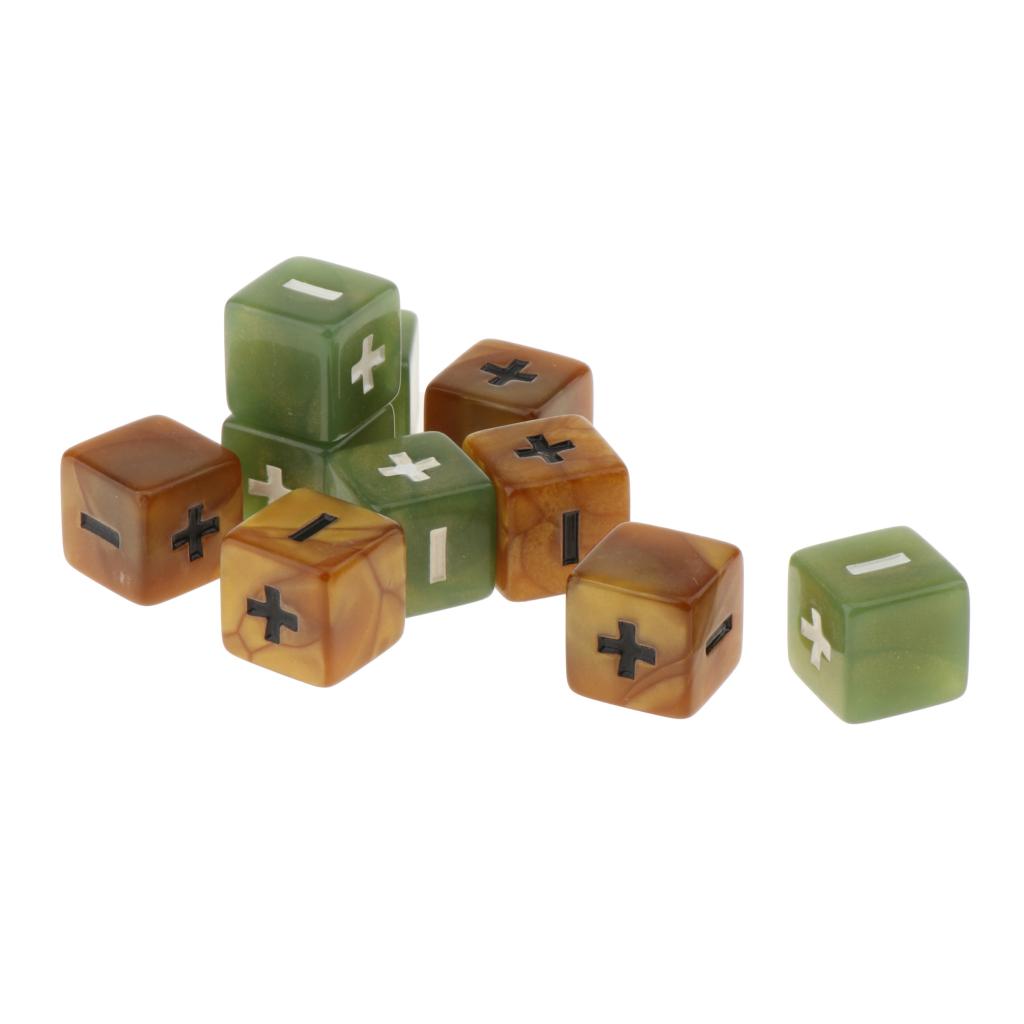 10pcs/pack 6 Sided Maths Dices Role Playing Game Polyhedral Dice